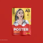 Wrinkled Advertising A3 Poster Mockup