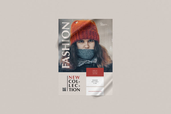 Wrinkled Branding A4 Flyer Mockup