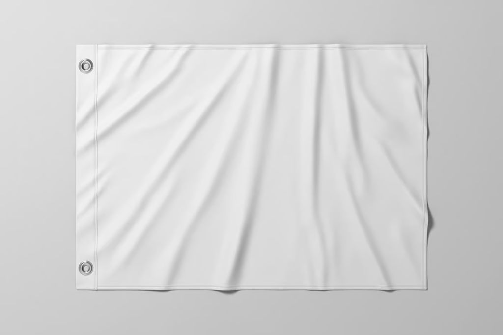 Wrinkled Flag Mockup