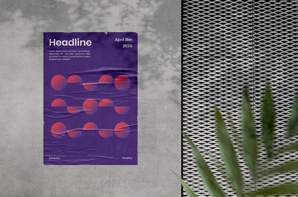 Wrinkled Poster Mockup