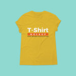 Wrinkled Round Neck T-Shirt Mockup