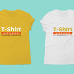 Wrinkled Round Neck T-Shirt Mockup