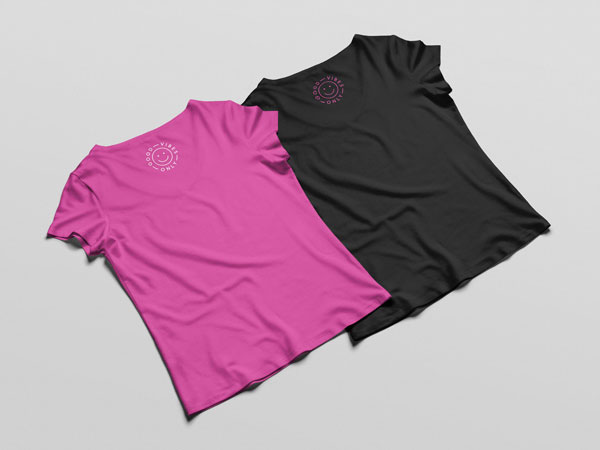 Wrinkled Women's T Shirt Freebie Mockup FREE PSD