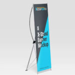 X Stand Banner Mockups
