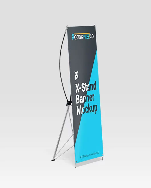 X Stand Banner Mockups