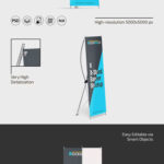 X Stand Banner Mockups