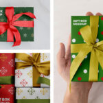 Xmas Gift Box Mockups