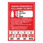 Yangın Söndürücü Kullanım Talimatı