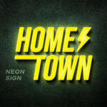 Yellow Neon Sign Mockup