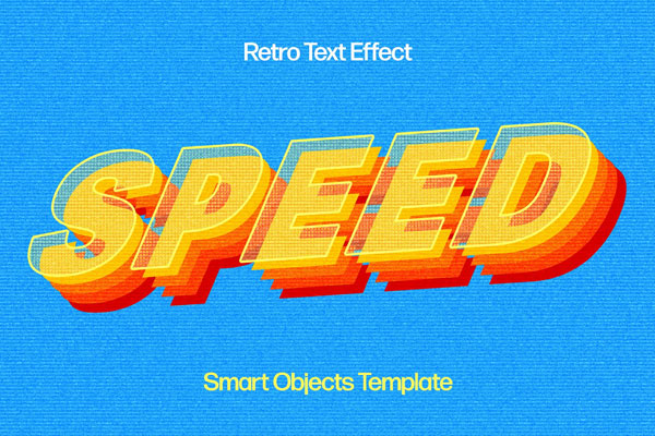 Yellow Retro Text Effect