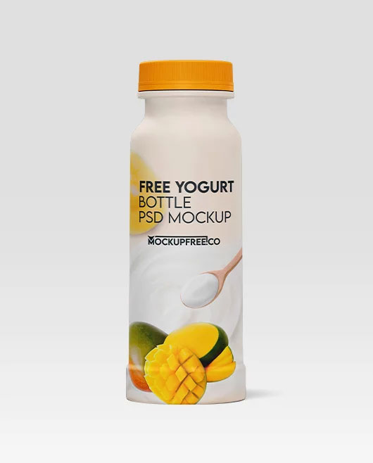 Yogurt Bottle Mockup