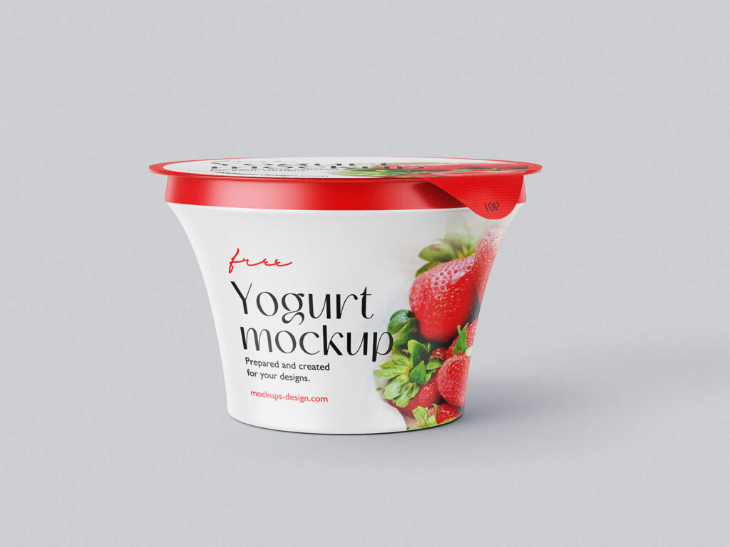 Yogurt Mockup in 3 Different Showcases