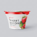 Yogurt Mockup in 3 Different Showcases