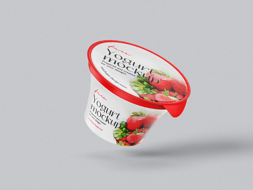 Yogurt Mockup in 3 Different Showcases