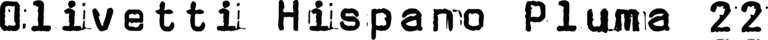 zai Olivetti Hispano Pluma 22 Typewriter Font