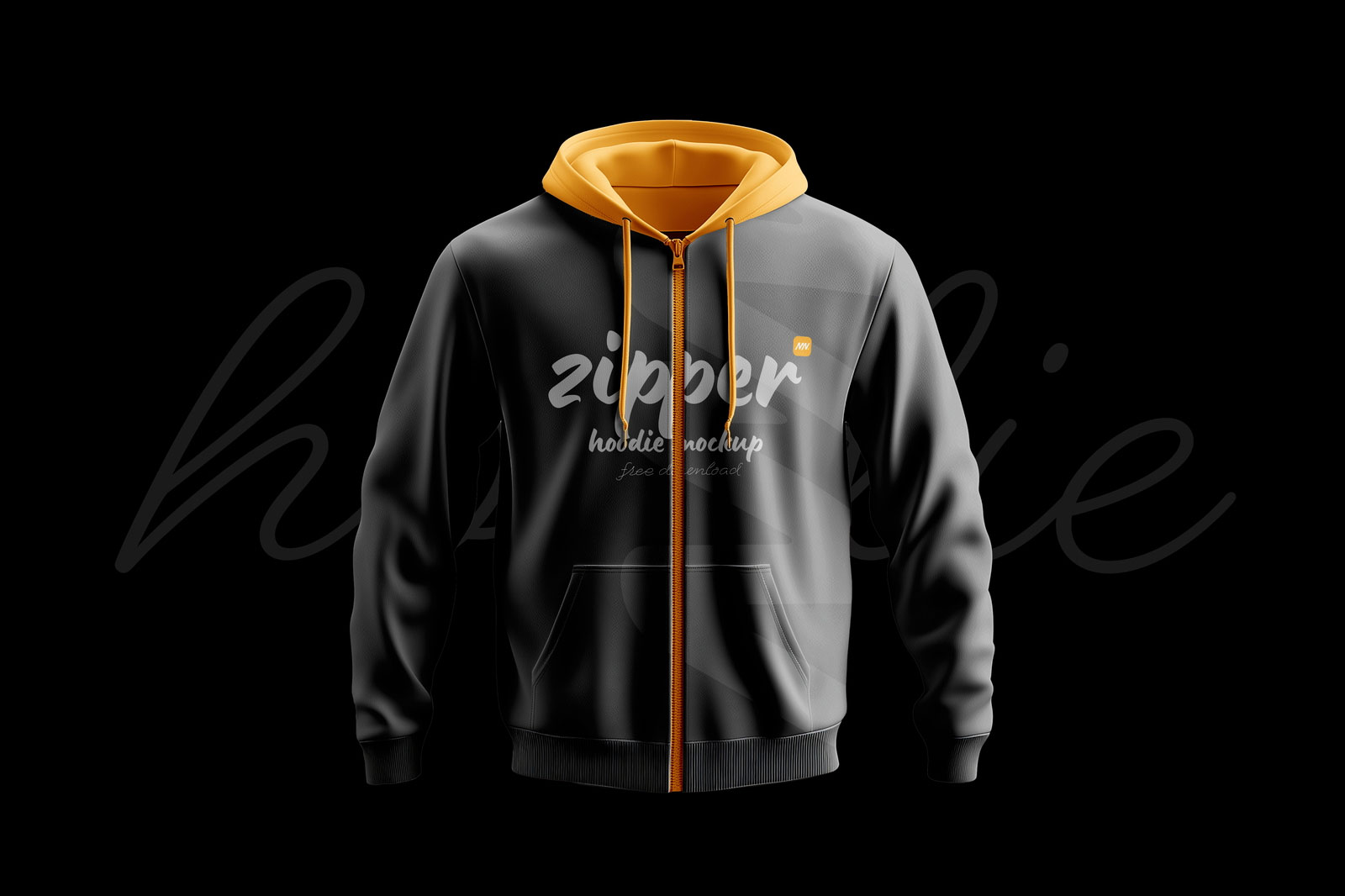 Free Zipper Hoodie Mockup PSD Template