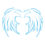 Asa gótica básica. logo